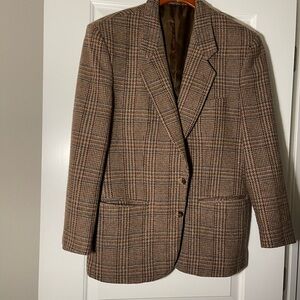 Classic Brown Plaid Blazer